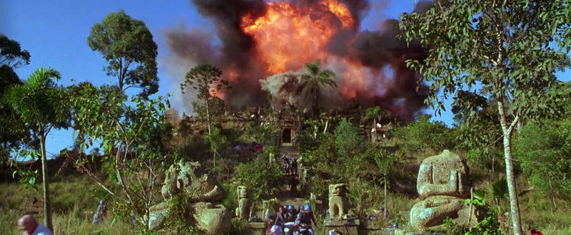 Budget is so low they used this explosion again the second time around as well...